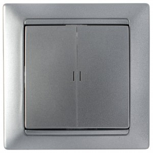 Bylectrica СТИЛЬ выкл. 2 кл. СУ инд. серебро, (С510-815 серебро)