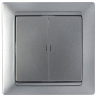 Bylectrica СТИЛЬ выкл. 2 кл. СУ инд. серебро, (С510-815 серебро)