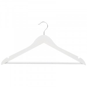 Вешалка-плечики 45см, дерево с перекладиной, белый 311388 Рыжий кот