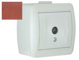 Lezard Ната роз. TV ОУ 1 мест. вишня (RG6, оконечн.) (корпус PC) 710-0600-130