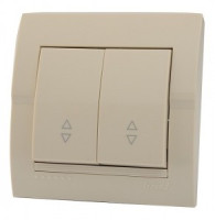 Lezard DERIY выкл. СУ 2 кл. 10А (проходн.) крем.