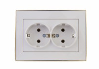 Lezard RAIN роз. СУ 2 мест. бел. с бок. вст. Золото, земля, керамика (корпус PC) 703-0226-127