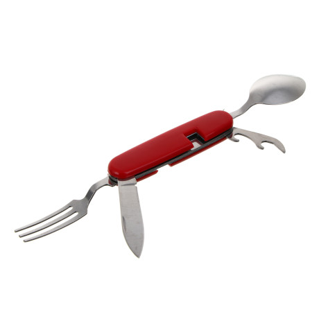 Набор туристический тм РОКОТ, (нож, ложка, вилка, открывалка), нерж. сталь