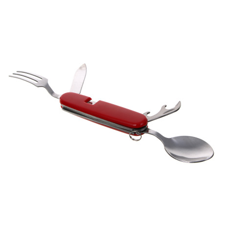 Набор туристический тм РОКОТ, (нож, ложка, вилка, открывалка), нерж. сталь