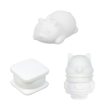 ХОББИХИТ Набор для творчества "Сквиш под раскраску", PU, 7х11х7см, 3 дизайна