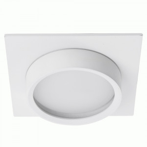 Feron св-к встр. под лампу GX53 белый квадрат IP44 110х110х42 DL505 51103