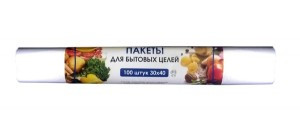 Пакет фасовочный ПНД 30х40см 8 мкм 100шт./уп.д/быт. целей 549508