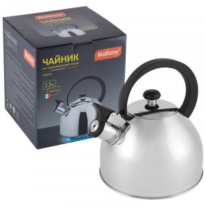 Чайник со свистком "Opera", 2,5л, нерж.сталь, зеркальная полировка 5178 Mallony