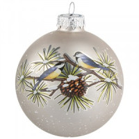 Шар "Синичка" 8см (кратность12шт!)(цена за 1шт) Волшебная страна