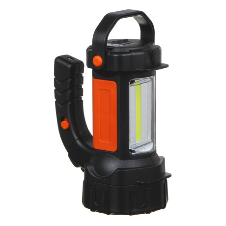 ЕРМАК Фонарь прожектор,1LED+1COB, аккумулятор 2400мАч,USB, 91х137х175 мм, пластик, красный свет