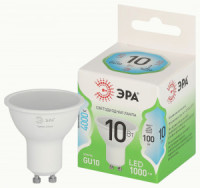 ЭРА GREEN LINE лампа св/д MR16 GU10 10W(1000lm) 4000K 4K софит MR16-10W-840-GU10 51x85 66993