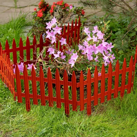 Забор декоративный "Рейка", 28 х 300 см, терракот, Palisad