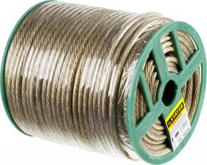 Трос стальной STAYER "MASTER" в полимерной оболочке, d=8,0 мм, L=100 м