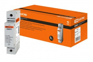 TDM ограничитель импульсных напряжений ОИН1 1P In 5kA(8/20) (аналог ОПС1 D1P) (12!) SQ0201-0014