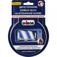 Клейкая лента двусторонняя для крепления зеркал Unibob 19мм х 5м, белая