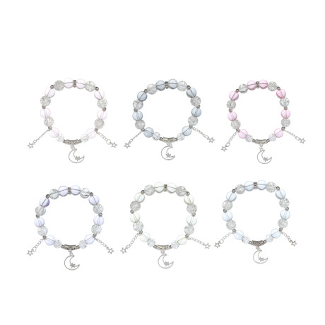 ЮНИLOOK Браслет с декором, d7см, d бусин 1см, 6 цветов, стекло, #3