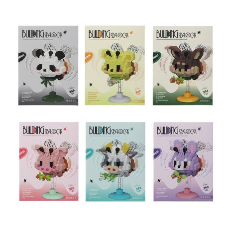 ИГРОЛЕНД Конструктор "Зверопчёл", 9х4,5х12 см, ABS, 6 видов