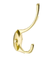 Крючок мебельный 2012 тонкий 110 мм, цвет белый