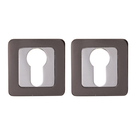 Накладка под цилиндр DP-C-22-BN (черный никель) Квадратная CODE DECO  (1пара)  \10 (200)
