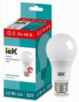 IEK ЛОН низковольтная A60 E27 24-48V 12W(1140lm) 4000К 4K 118х60 LLE-A60-12-24-48-40-E27