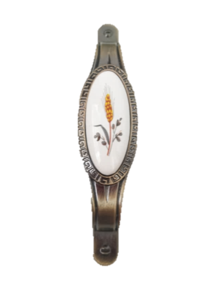 Ручка мебельная 4010-5 бронза 96мм с керамической вставкой