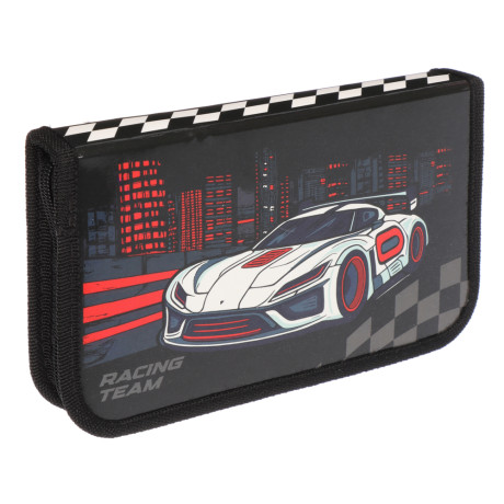Пенал жесткий прямоуг., 19х11,5см, "Панда/Рэйсинг Тим ", 1 отд., ламинированный картон