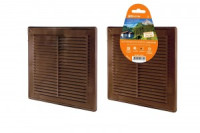 TDM вент. решетка разъемная 150х150мм с москитной сеткой коричневый (10!) (РФ) SQ1807-0076