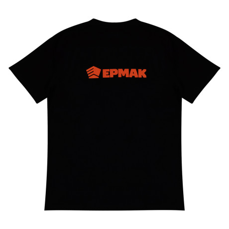 Футболка с принтом ЕРМАК, х/б, цвет черный, оранжевый, размер М 46-48р-р (мерч)
