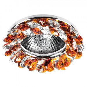 Lumin'arte св-к встр. кристалл MR16 GU5.3 прозр/корич. металл,стекло 55x92мм CT108BR-DL50GU5.3