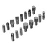 Набор инструментов 1/2", 1/4", CrV, 12 гранные головки, пластиковый кейс, 94 предмета Stels