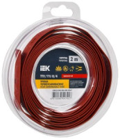IEK термоусадка трубка ТТУ нг-LS 8/4 красная (2м/упак, цена за уп) ТУТ UDR12-008-004-002-K04-T