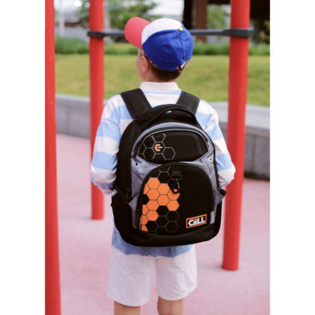 СЕЛЛ Рюкзак подростковый 40х30х18см, 2 отд., 3 карм., эргономичная спинка, ПЭ