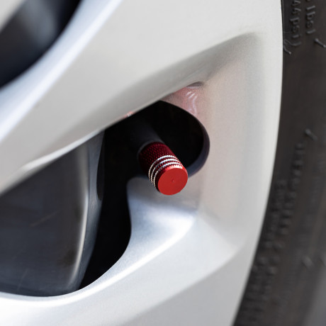 ЕРМАК Набор заглушек ниппеля 4шт. алюминиевый, универсальный, красный