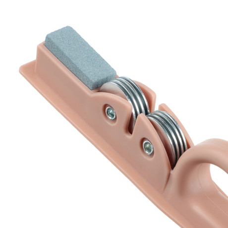 Ножеточка на блистере 19,5х4,5х3см, полипропилен, нерж. сталь, точильный камень