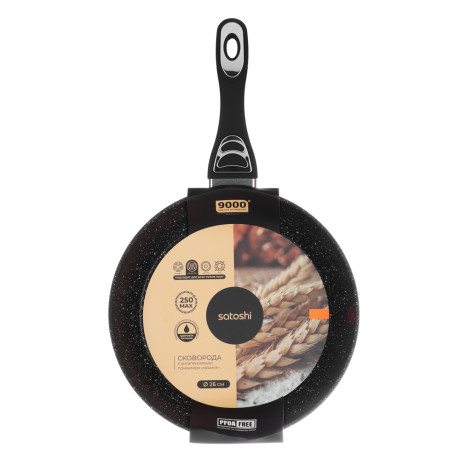 SATOSHI Танто Сковорода литая d26см, антипригарное покрытие Мрамор, индукция
