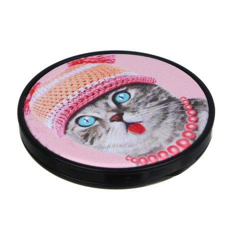 ЮНИLOOK Зеркало карманное, стекло, пластик, d6,8см, 10-12 дизайнов