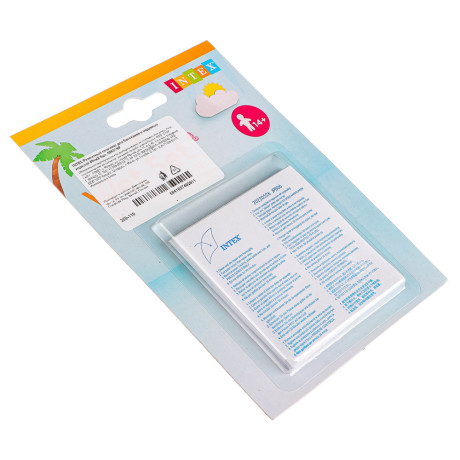 INTEX Ремонтный комплект для матрасов, бассейнов, надувных изделий, 6 заплаток размером 7х7см, 59631