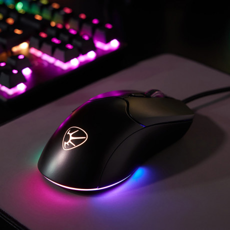 BY Игровая мышь проводная Grenade 12800dpi,6D,A825,RGB,220см