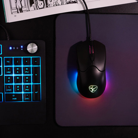 BY Игровая мышь проводная Grenade 12800dpi,6D,A825,RGB,220см