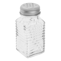 Солонка 8,8х3,4см, стекло, сталь