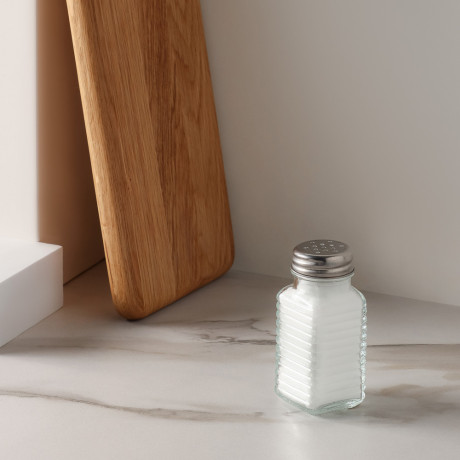 Солонка 8,8х3,4см, стекло, сталь