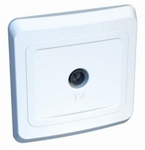 Systeme Electric Этюд роз. TV СУ 1 мест. бел. (пл.осн., RG6) TVC-002B (12!)