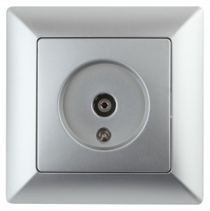 ЭРА Intro Solo роз. СУ TV 1 мест. алюминий 4-301-03, 4044