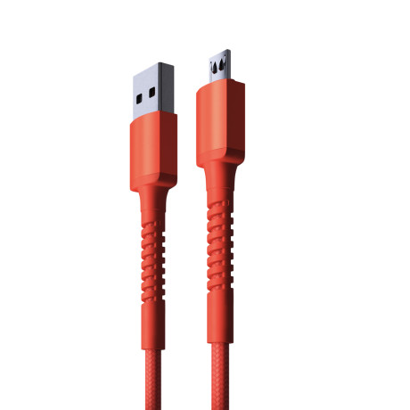 BY Кабель для зарядки XXL Micro USB, 2 м, 3А, Быстрая зарядка QC3.0, красный