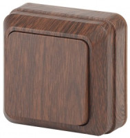 ЭРА Intro Quadro выкл. ОУ, 1 кл, 10A, венге, 250В, IP20, 2-101-10 8634