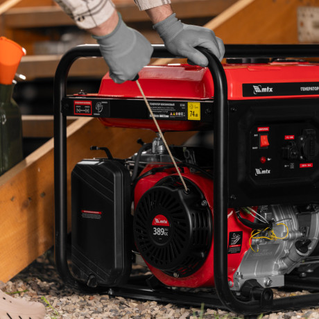 Генератор бензиновый RS-7000, 6 кВт, 230В, ручной стартер MTX