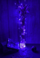 Гирлянда-нить (бат) Роса ULD-S1000-100/SCB/3AA 100LED фиолетовый 10м (3xAA) медн.провод IP20 Uniel