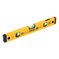 Уровень алюминиевый, магнит., фрезерованный, 3 глазка (1 зеркал.) 0,5 мм/м, 400 мм Denzel