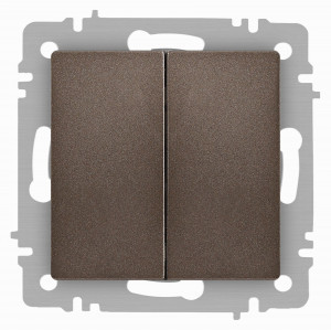 ЭРА Intro Accent мех. выкл. (перекл.) СУ 2 кл. проходн. 10А 250В, бронза 6-107-08