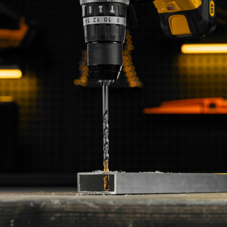 Сверло спиральное по металлу 6,5 х 148 мм, Р6М5, Golden Tip, удлиненное Denzel